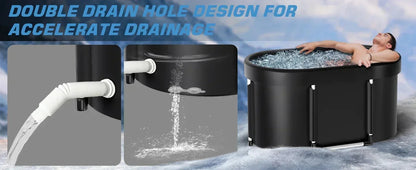 Ice Bath Tub | Foldable Cold Plunge Tub for Adults, Portable Recovery Bath for Home, Outdoor & Post-Workout Use