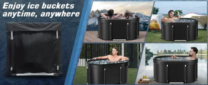 Ice Bath Tub | Foldable Cold Plunge Tub for Adults, Portable Recovery Bath for Home, Outdoor & Post-Workout Use