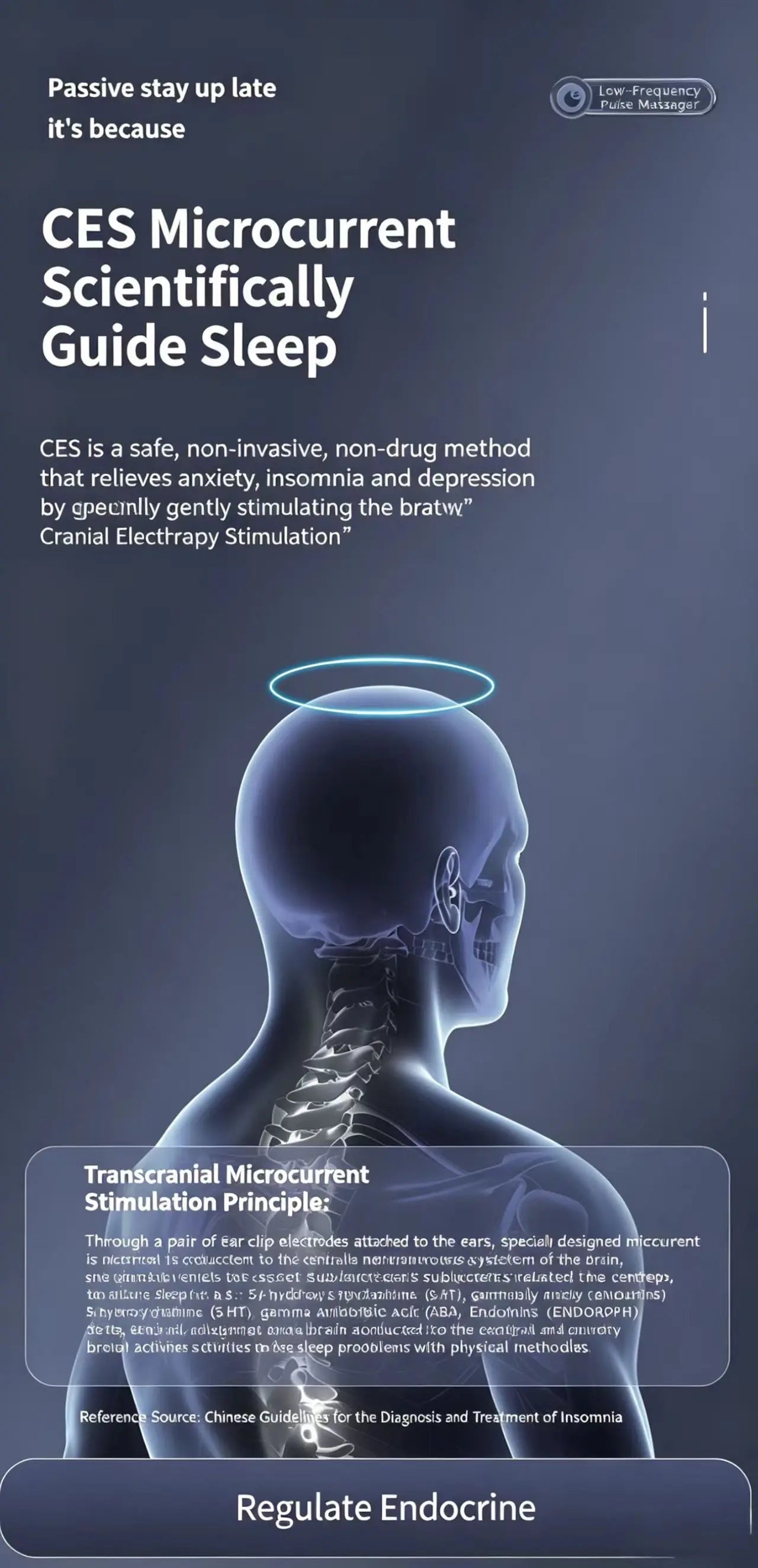 Vagus Nerve Stimulator Sleep Aid | Ear Clip Neurostimulation Device for Insomnia, Relaxation & Stress Relief