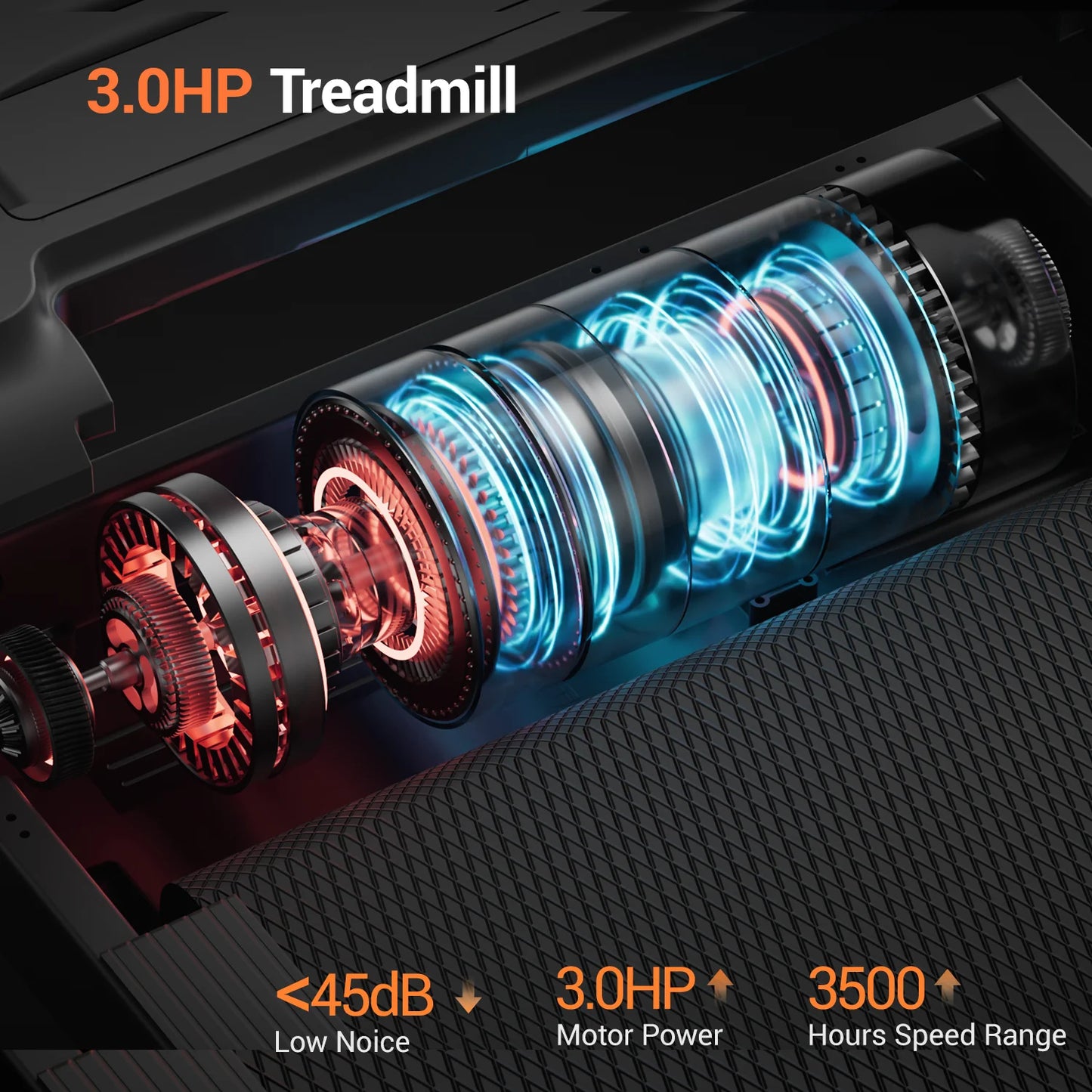 Foldable Smart Treadmill | 3.0HP Brushless Motor, Quiet <45dB, Bluetooth Audio, 7-Layer Shock Absorption & LED Display | Compact Home Running Machine