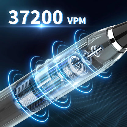 Sonic Electric Toothbrush | 37,200 Vibrations/min Deep Clean | 5 Modes, 12 Brush Heads, 30-Day Battery | Dentist-Level Oral Care & Travel-Friendly Design