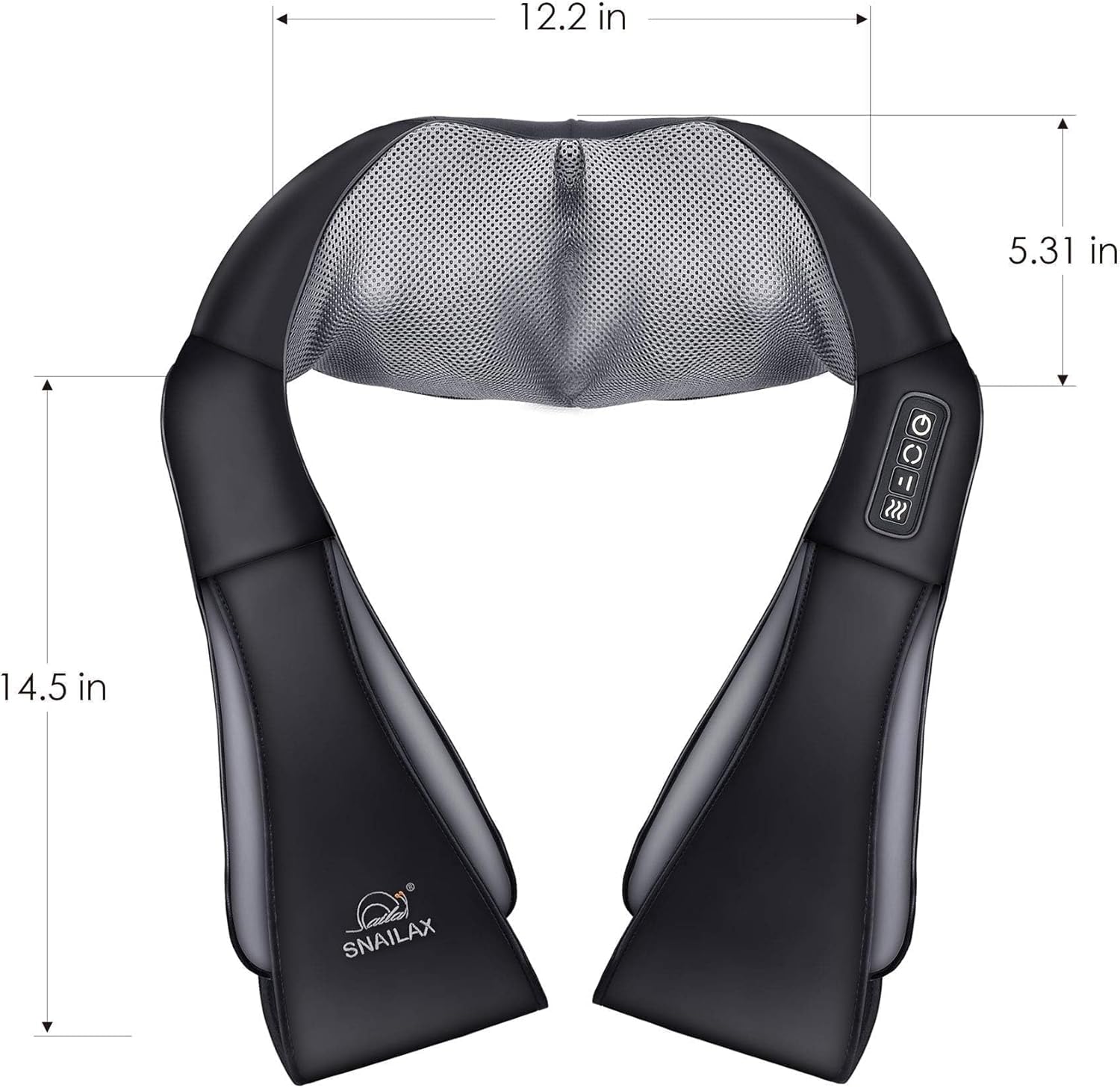 Cordless Shiatsu Neck and Shoulder Massager with Heat | 8 Kneading Nodes, 2 Intensities & 70–80 Minute Runtime