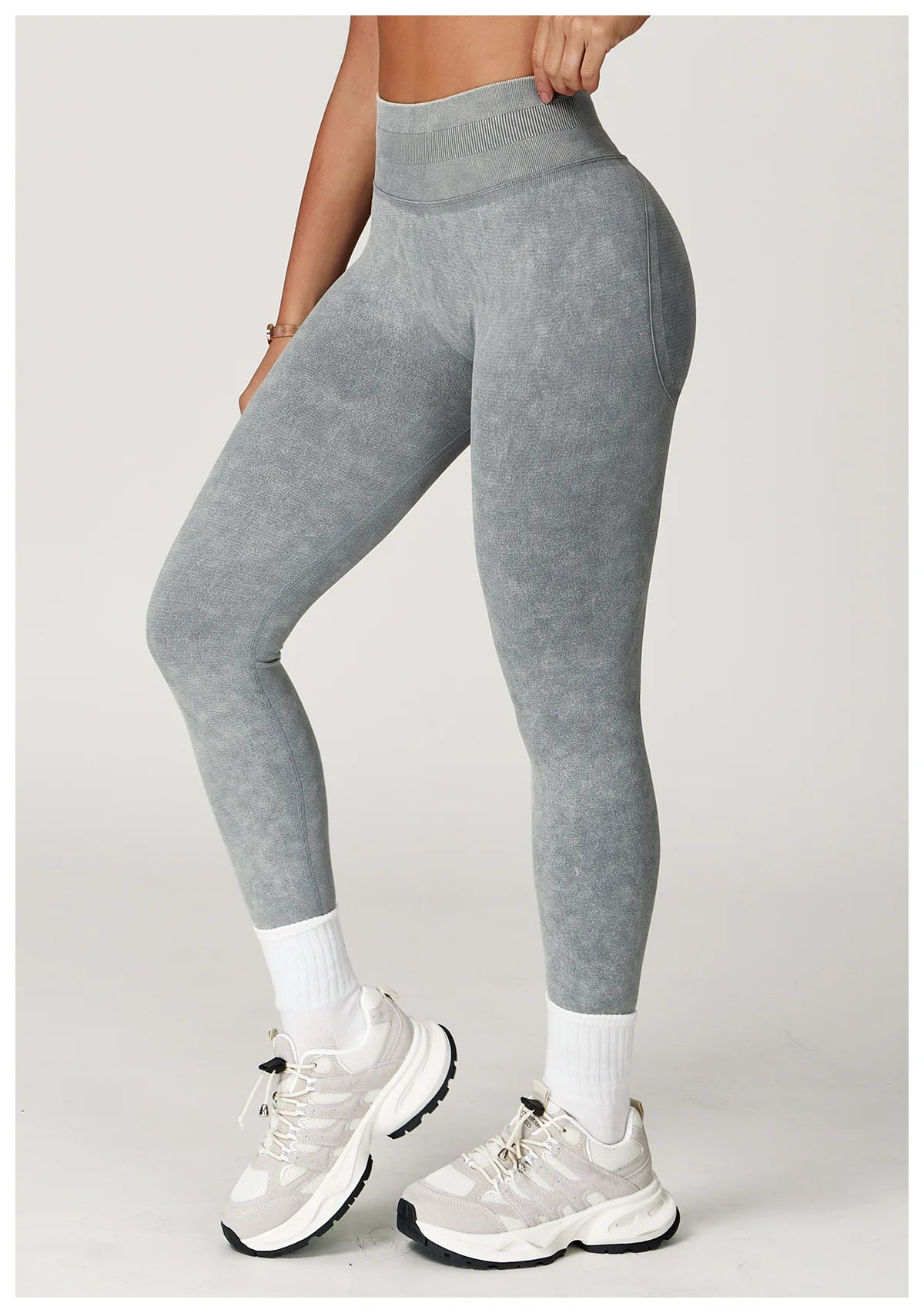 Seamless Yoga Leggings for Women | High Waisted Ribbed Workout Leggings with Stretch Compression Fit