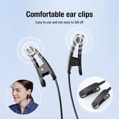 CES Sleep Aid Device | Cranial Electrotherapy Ear Clip Relaxation Device with 9 Intensities & USB-C Charging
