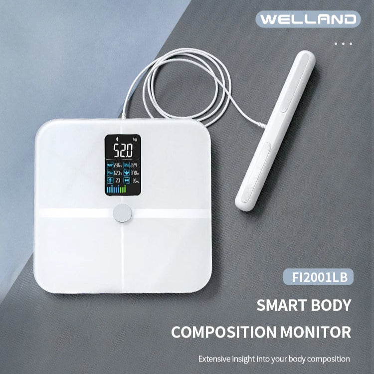 8-Electrode Smart Body Fat Scale with Segmental BIA | 20 Metrics, Color Display, Fitdays App, 24 Users & 400 lb Capacity