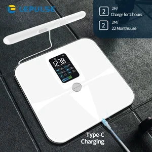 8-Electrode Smart Body Fat Scale with Segmental BIA | 20 Metrics, Color Display, Fitdays App, 24 Users & 400 lb Capacity