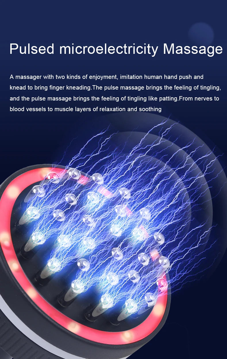 Electric Gua Sha Massager with Heat | Microcurrent Body Massage Brush for Back, Arms, Legs & Muscle Relaxation