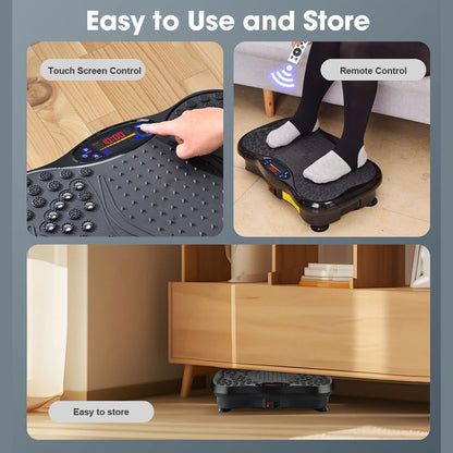 Vibration Plate Exercise Machine | Bluetooth Full Body Shaker with Speed Programs & Foot Massage Pedal