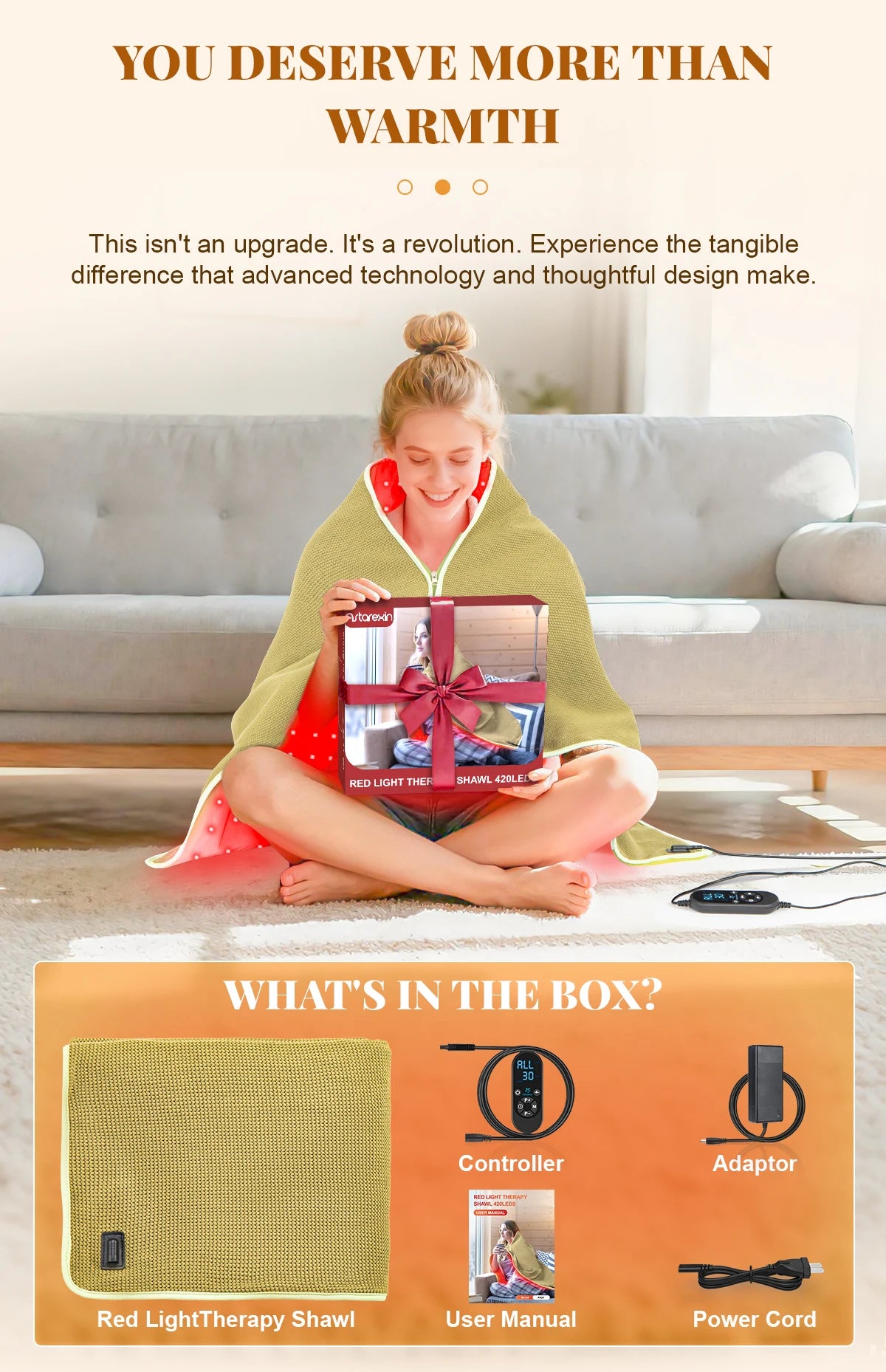 Red Light Therapy Blanket | Full Body Infrared Heating Blanket for At-Home Light Therapy & Relaxation