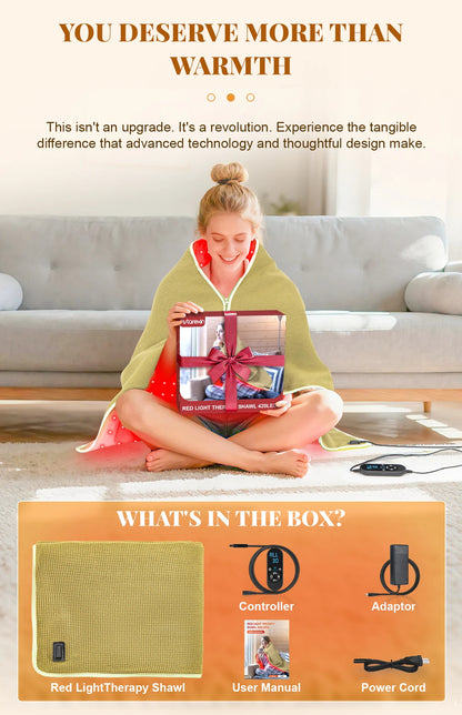 Red Light Therapy Blanket | Full Body Infrared Heating Blanket for At-Home Light Therapy & Relaxation