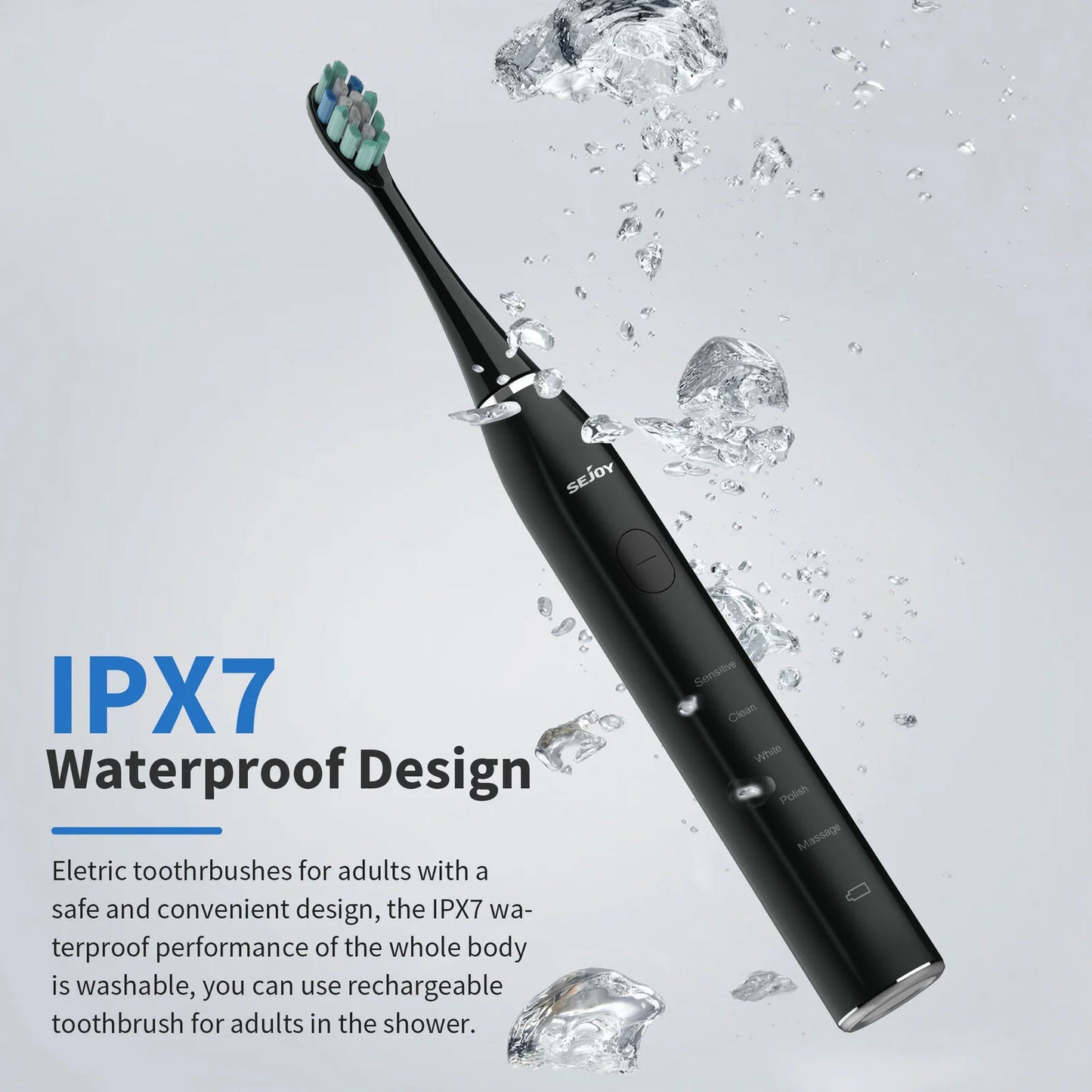 Sonic Electric Toothbrush | 37,200 Vibrations/min Deep Clean | 5 Modes, 12 Brush Heads, 30-Day Battery | Dentist-Level Oral Care & Travel-Friendly Design