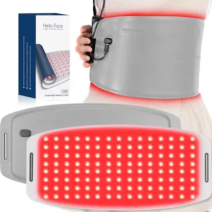 Red Light Therapy Belt | 660nm 850nm Infrared Light Therapy Wrap for Pain Relief, Muscle Recovery & Joint Support Gray