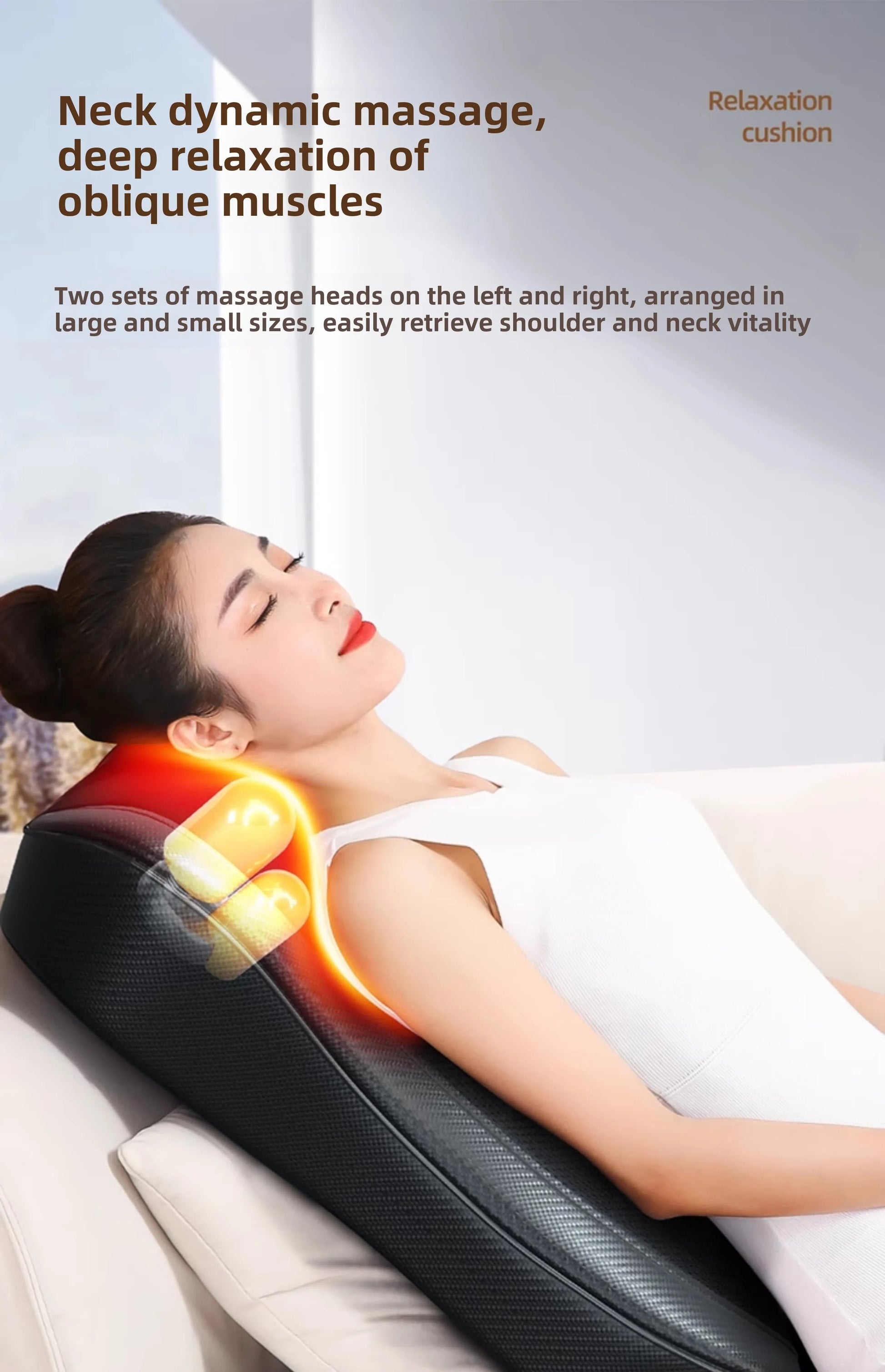 Shiatsu Neck and Back Massager with Heat | Deep Kneading Massage Pillow for Neck, Shoulders & Lower Back