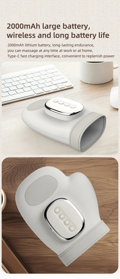 Hand Massager with Heat | Cordless Air Compression Hand Massager for Fingers, Palm, Wrist & Hand Pain Relief