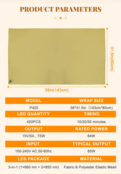 Red Light Therapy Blanket | Full Body Infrared Heating Blanket for At-Home Light Therapy & Relaxation