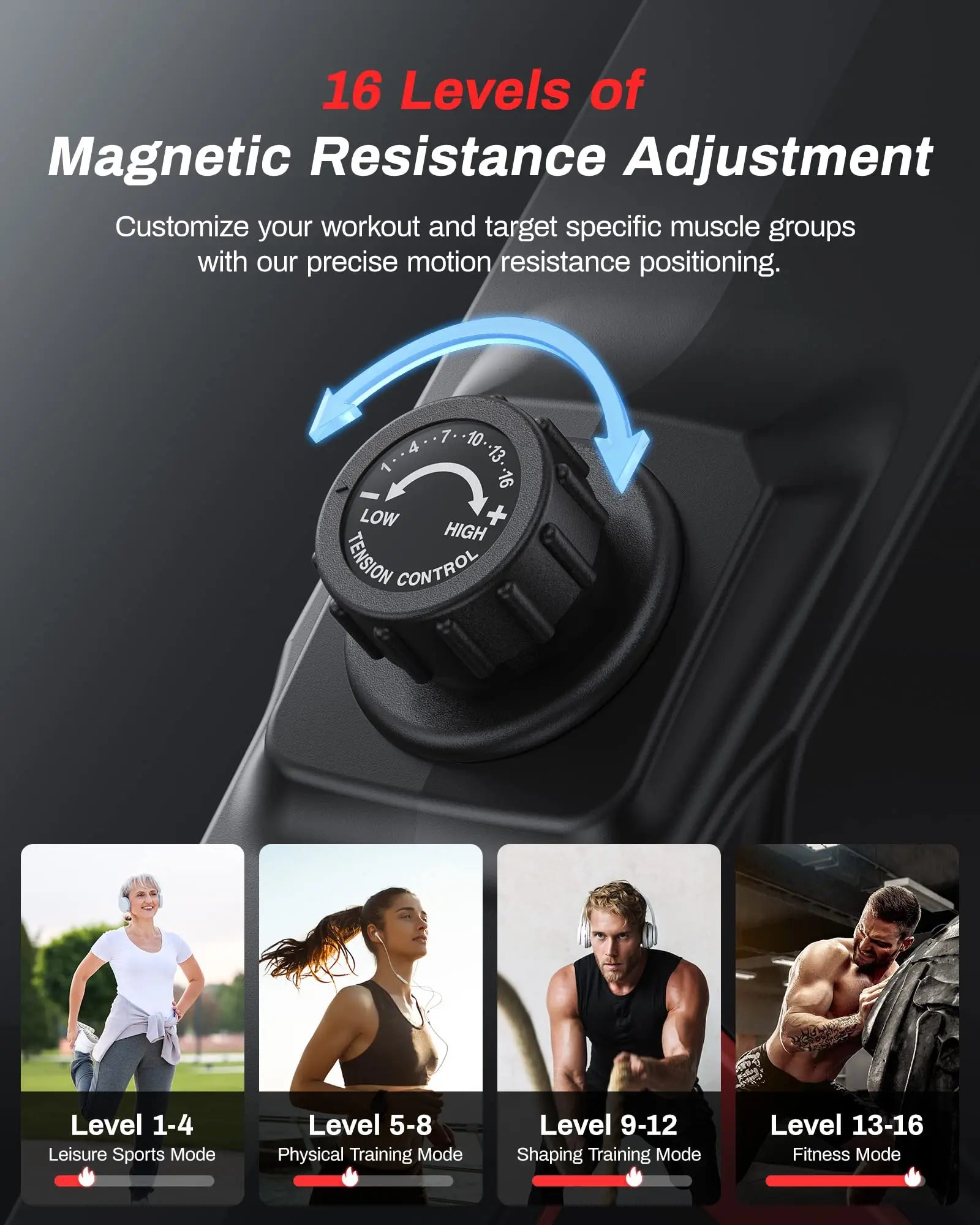 Foldable Magnetic Rowing Machine with 16 Resistance Levels | 12 lb Flywheel, Bluetooth LCD, 350 lb Capacity & Upright Storage