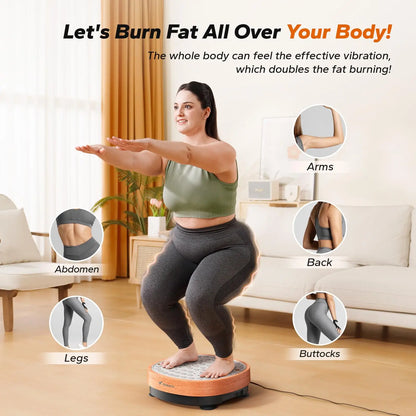 Vibration Plate Exercise Machine with Foot Massage | 99 Speeds, 9 Programs, 330 lb Capacity, Resistance Bands & Push-Up Bars