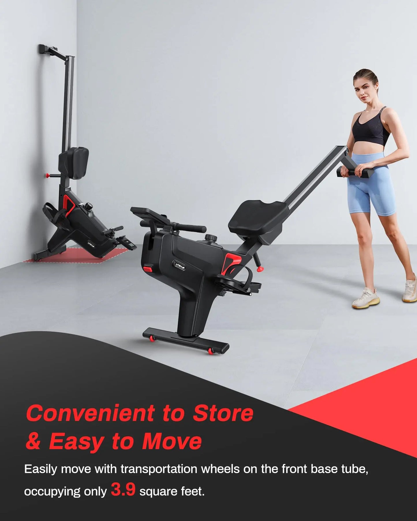 Foldable Magnetic Rowing Machine with 16 Resistance Levels | 12 lb Flywheel, Bluetooth LCD, 350 lb Capacity & Upright Storage