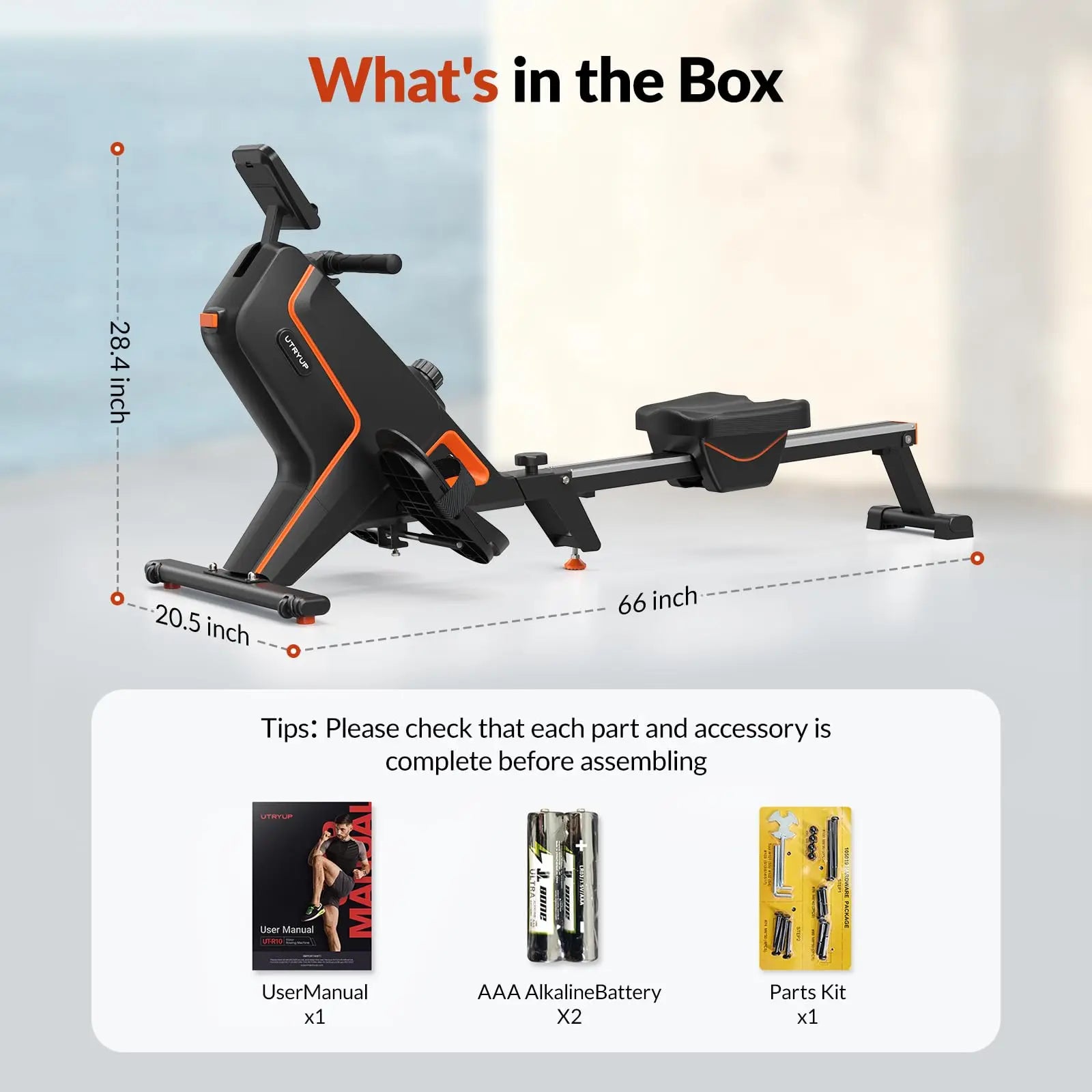 Foldable Magnetic Rowing Machine with 16 Resistance Levels | 12 lb Flywheel, Bluetooth LCD, 350 lb Capacity & Upright Storage