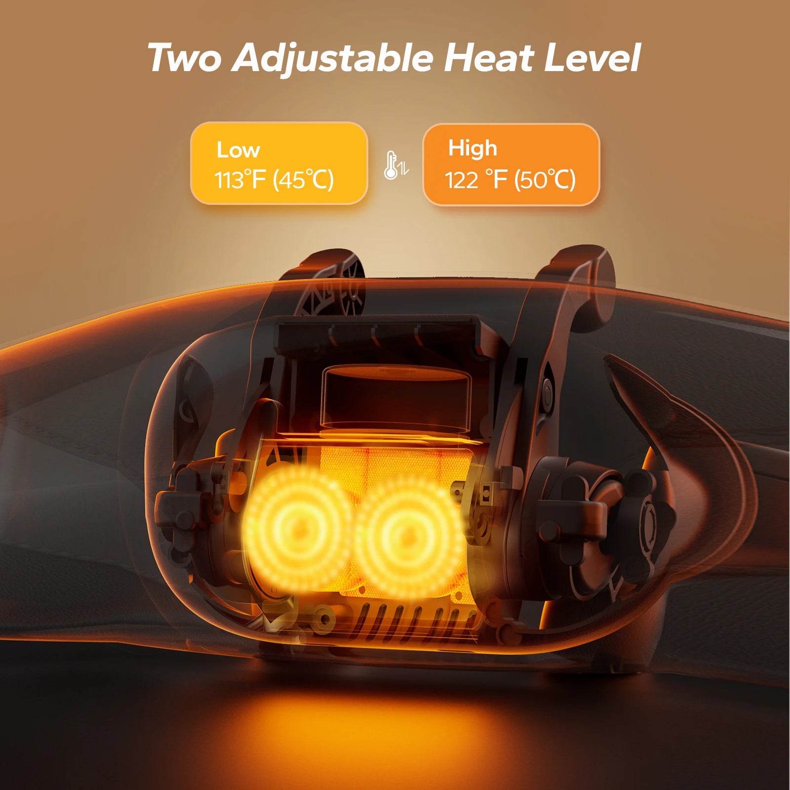 Cordless Shiatsu Neck and Shoulder Massager with Heat | 6 Kneading Nodes, 2 Speeds, 2 Heat Levels, Hands-Free Strap & 90-Minute Runtime