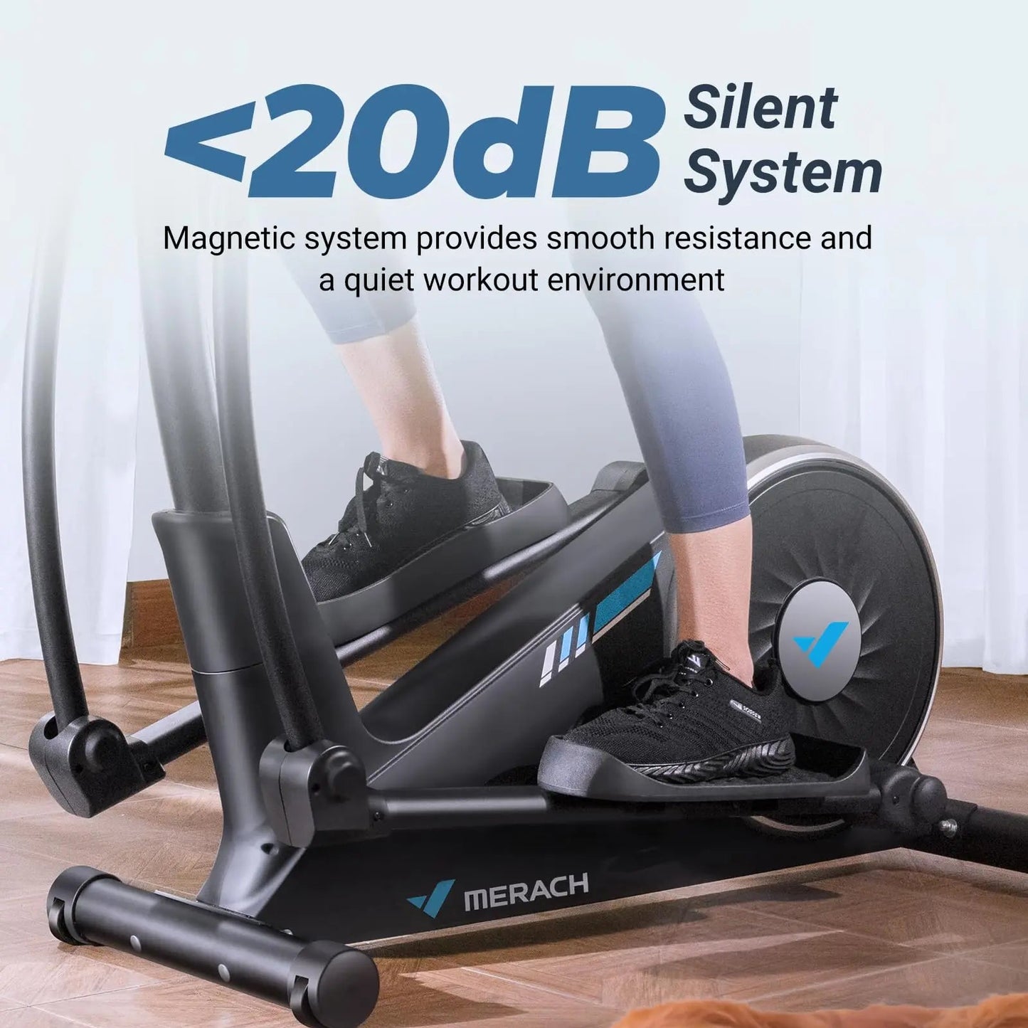Magnetic Elliptical Machine with 16 Resistance Levels | 15.5-Inch Stride, App Connectivity, 350 lb Capacity & Quiet Rear Drive