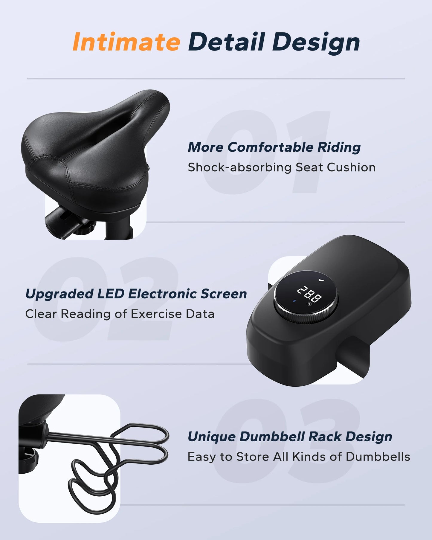 Magnetic Exercise Bike with App Connectivity | Quiet Belt Drive, LED Monitor, Adjustable Seat and Handlebars & 300 lb Capacity