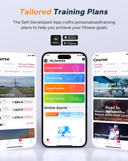 Magnetic Exercise Bike with App Connectivity | Quiet Belt Drive, LED Monitor, Adjustable Seat and Handlebars & 300 lb Capacity