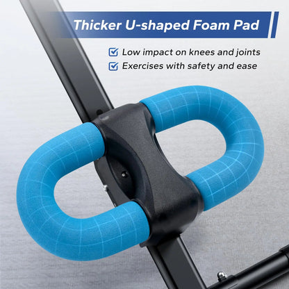 Ab Machine Trainer | Foldable Core Workout Equipment with LCD Display & Knee Protection for Home Gym