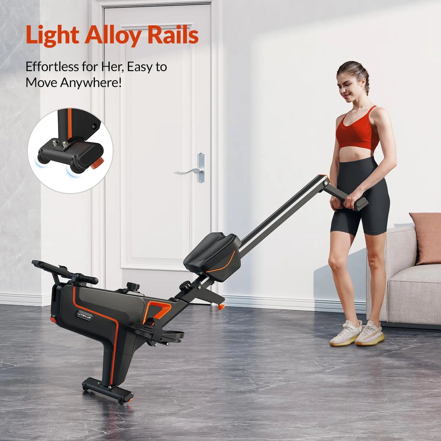 Foldable Magnetic Rowing Machine with 16 Resistance Levels | 12 lb Flywheel, Bluetooth LCD, 350 lb Capacity & Upright Storage