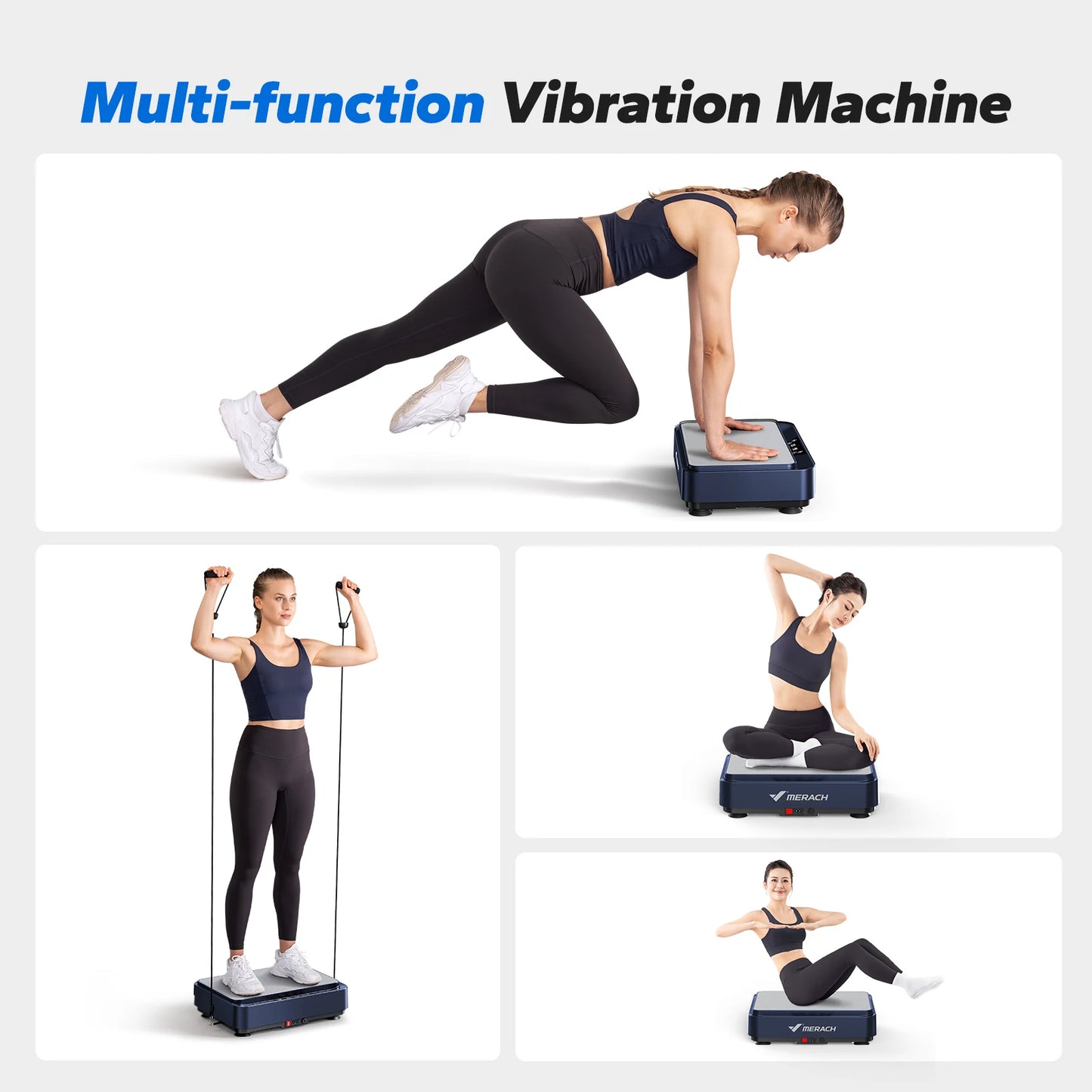 Vibration Plate Exercise Machine | 99 Speed Whole-Body Workout Platform | Lymphatic Drainage, Fat Burning & Pain Relief with Remote + Bands