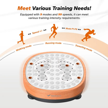 Vibration Plate Exercise Machine with Foot Massage | 99 Speeds, 9 Programs, 330 lb Capacity, Resistance Bands & Push-Up Bars