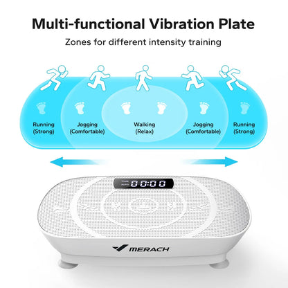 Vibration Plate Exercise Machine | 10-Speed Whole Body Vibration Platform with Resistance Bands & Remote | Fat Burning, Muscle Toning & Circulation Booster