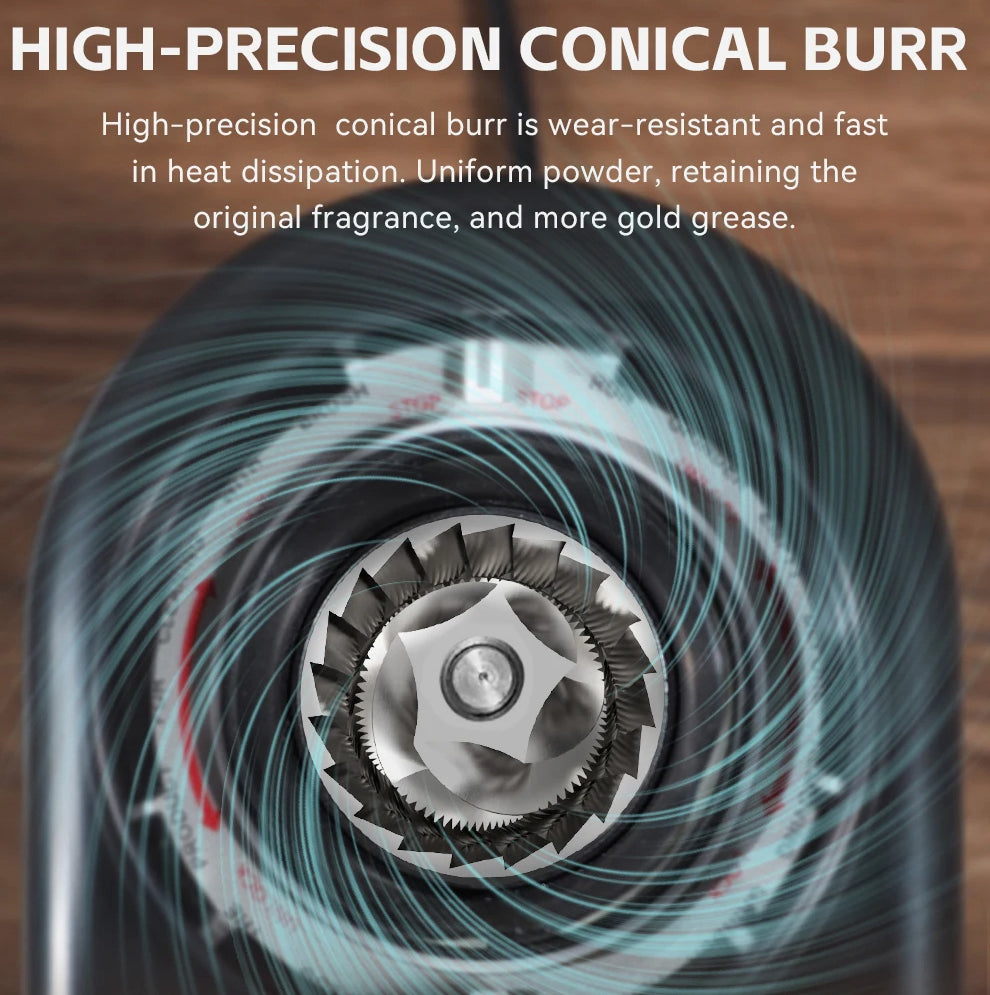 Automatic Burr Coffee Grinder | 34 Grind Settings, Flat Burr, Precision Control