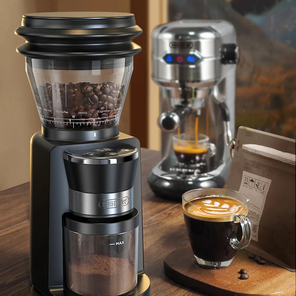 Automatic Burr Coffee Grinder | 34 Grind Settings, Flat Burr, Precision Control