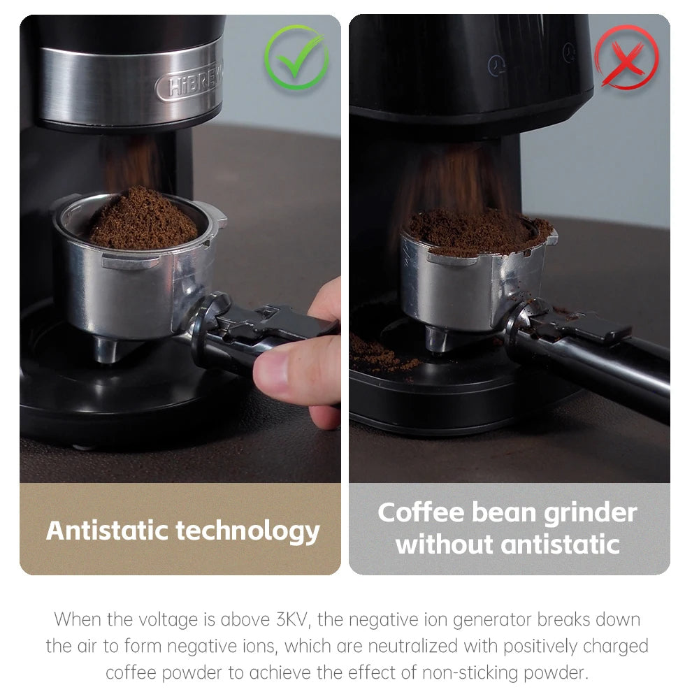Automatic Burr Coffee Grinder | 34 Grind Settings, Flat Burr, Precision Control