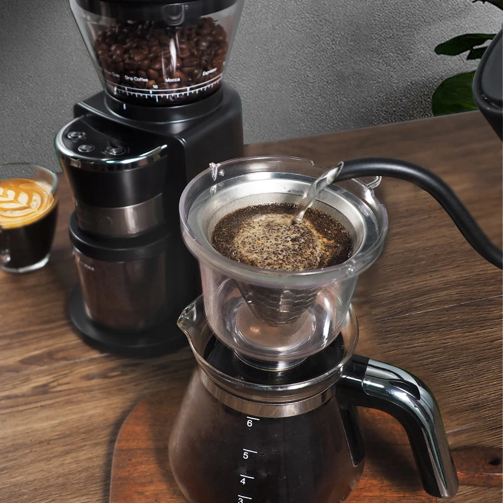 Automatic Burr Coffee Grinder | 34 Grind Settings, Flat Burr, Precision Control