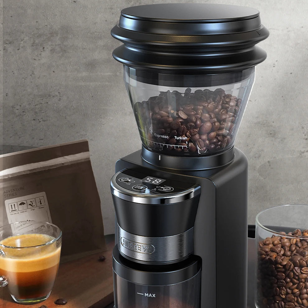 Automatic Burr Coffee Grinder | 34 Grind Settings, Flat Burr, Precision Control