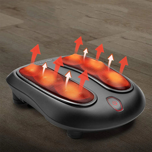 Shiatsu Foot Massager with Heat | 18 Deep-Kneading Nodes, One-Button Control & 20-Minute Auto Shut-Off