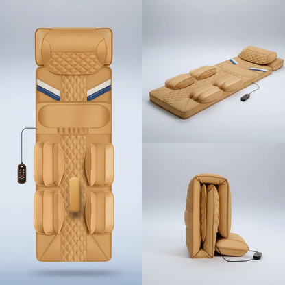 Full Body Massage Mat with Heat and Air Compression | Neck, Back & Lumbar Traction Massager with Vibration and Remote