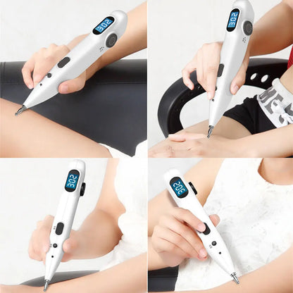 Electronic Acupuncture Pen with Auto Acupoint Detection | Needle-Free Pulse Stimulation, 9 Intensity Levels, 2 Probes & USB Rechargeable