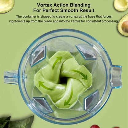 Countertop Blender 2200W | 2L Jar, 6-Blade System, Timer, Quiet Design