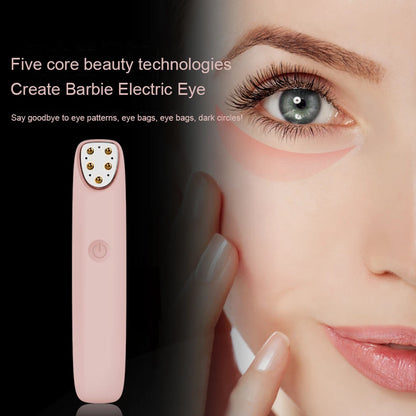 RF EMS Eye Massager Pen with Red Light and Heat | 3 Modes, 8,000 Vibrations/Min, USB Rechargeable & 3-Minute Timer