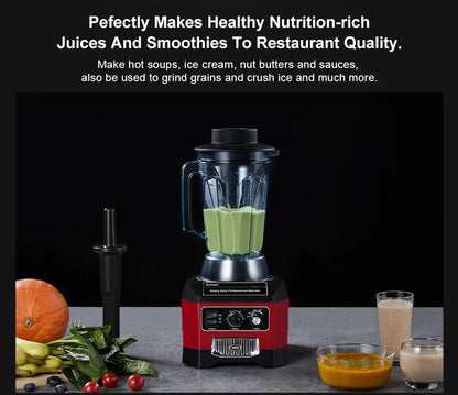 Countertop Blender 2200W | 2L Jar, 6-Blade System, Timer, Quiet Design