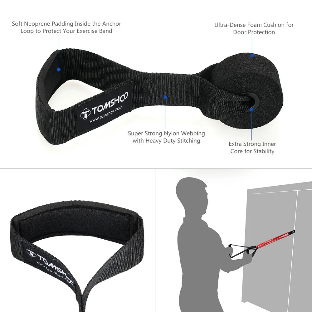 Pull Up Resistance Bands Set | 5-Level Resistance Band Kit with Handles, Door Anchor & Carry Bag