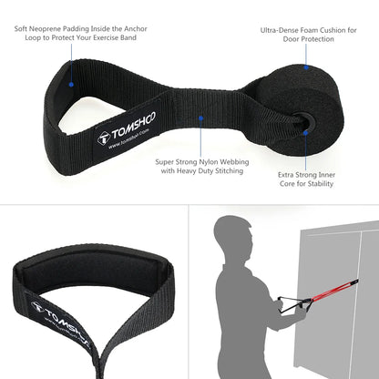 Pull Up Resistance Bands Set | 5-Level Resistance Band Kit with Handles, Door Anchor & Carry Bag