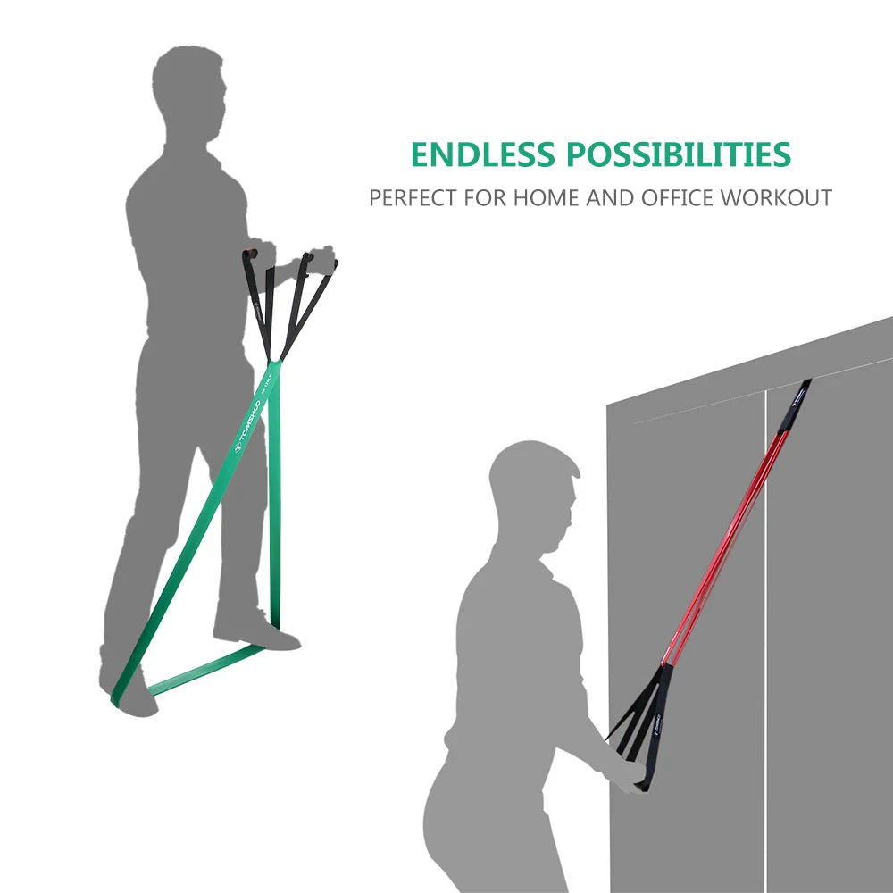 Pull Up Resistance Bands Set | 5-Level Resistance Band Kit with Handles, Door Anchor & Carry Bag