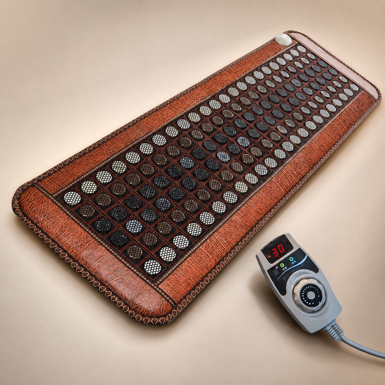 Infrared Heating Mat | Jade Tourmaline Full Body Heating Pad with Adjustable Temperature, Timer & Auto Shut-Off