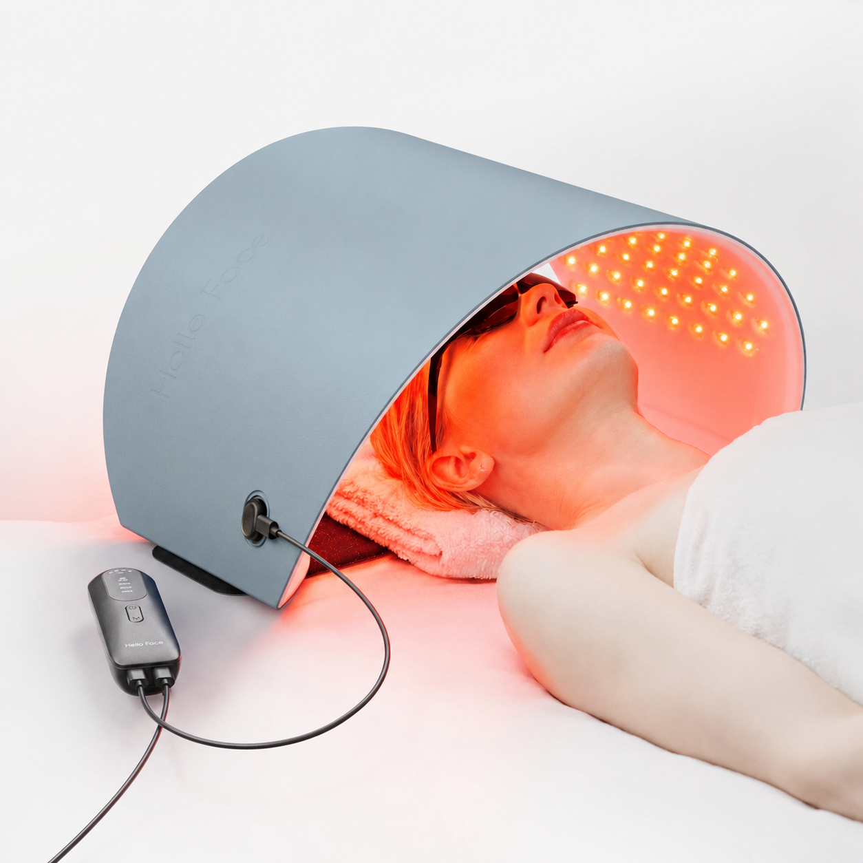 LED Light Therapy Mask | 720-Chip Red Blue Near Infrared Face & Body Skin Care Device with 4 Modes Grey