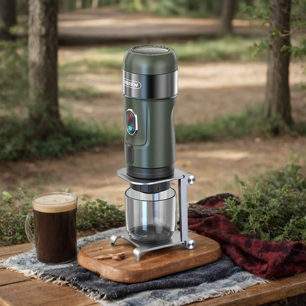 Portable Espresso Maker for Capsules and Ground Coffee, 60 ml Tank