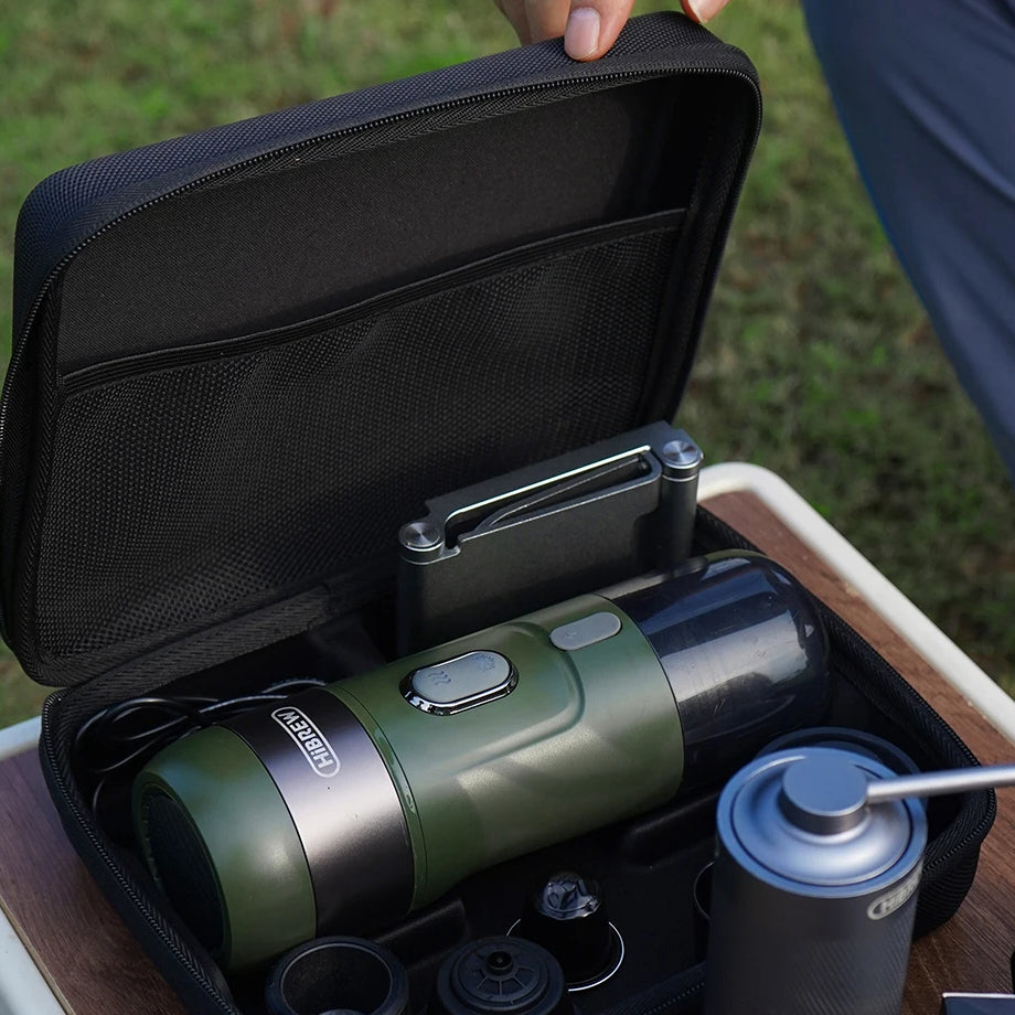 Portable Espresso Maker for Capsules and Ground Coffee, 60 ml Tank
